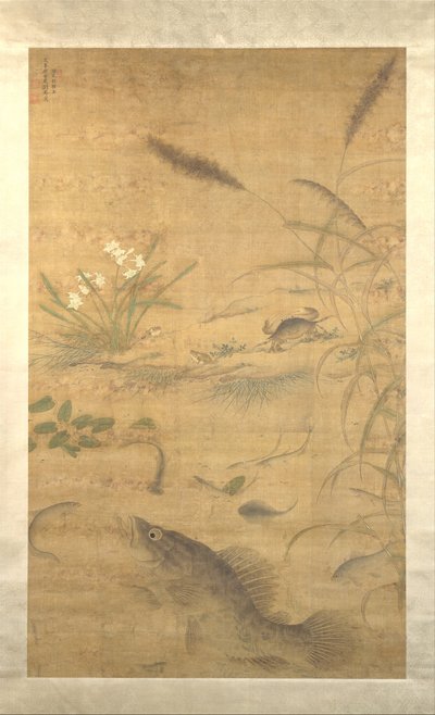 Flores, peixes e caranguejos, meados do século XVI. de Liu Jie