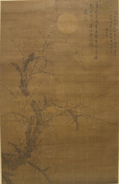 Ameixa Florida ao Luar e Neve, século XVI. de Liu Shiru