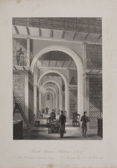 Museu Britânico, Holborn, c.1850 (gravura) de Llewellyn (after) Jewitt