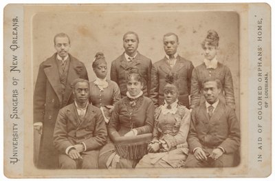 Cantores universitários de Nova Orleães, c. 1879 (foto) de Llewellyn A. Sawyer
