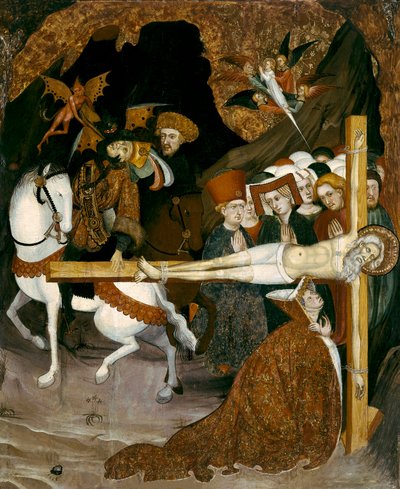 Crucificação de Santo André, o Apóstolo. Pintura de Lluis Borrassa (1360-1425) de Lluís Borrassà