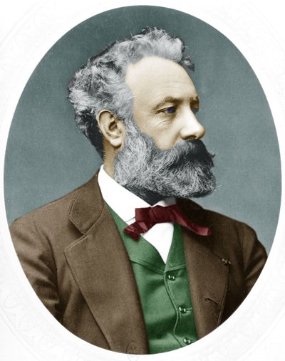 Júlio Verne (1828-1905) Romancista francês, aqui em 1877 de Lock and Whitfield