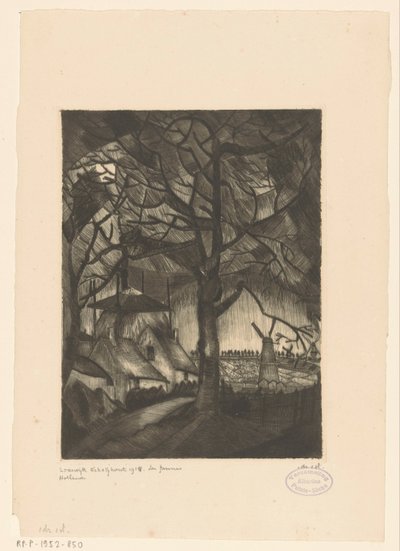 Fazenda Les Fermes (título original no objeto) de Lodewijk Schelfhout (signed by artist)