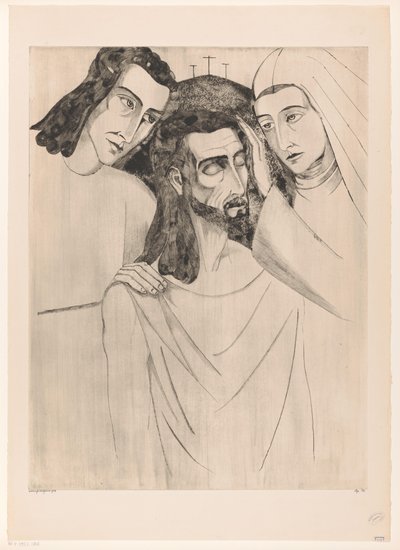 Christus tussen Johannes de Doper en Maria
Cristo, sua mãe e São João (título original) de Lodewijk Schelfhout (signed by artist)