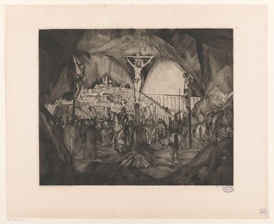 Gólgota I (título original sobre o objecto) de Lodewijk Schelfhout (signed by artist)