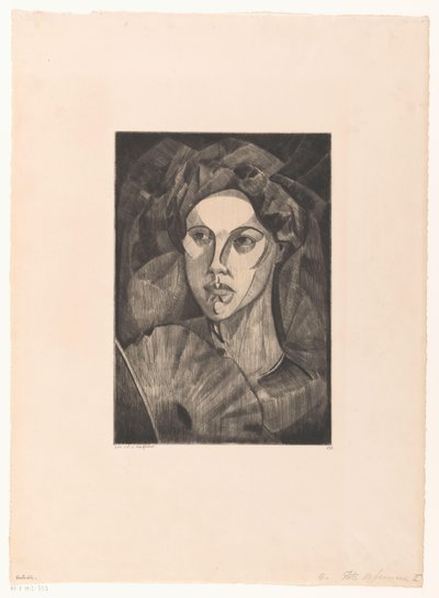 Cabeça de uma mulher Tête de femme I (título original) de Lodewijk Schelfhout (signed by artist)