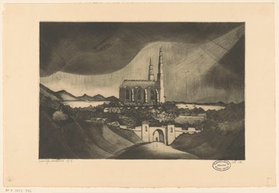 Catedral La Cathédrale (título original) de Lodewijk Schelfhout (signed by artist)