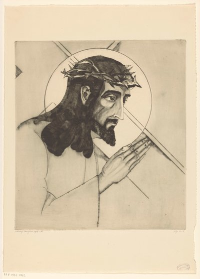Kruisdraging Cristo portant la croix (título original) de Lodewijk Schelfhout (signed by artist)