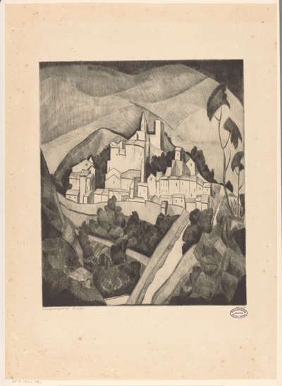Les Angles I (título original sobre o objecto) de Lodewijk Schelfhout (signed by artist)
