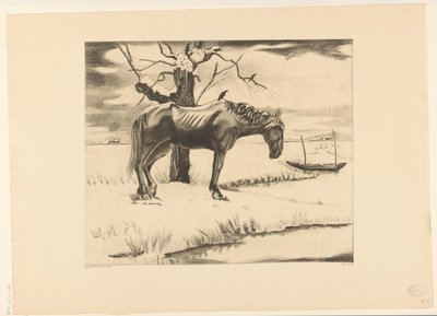Cavalo numa paisagem de neve
Vieillesse (título original) de Lodewijk Schelfhout (signed by artist)