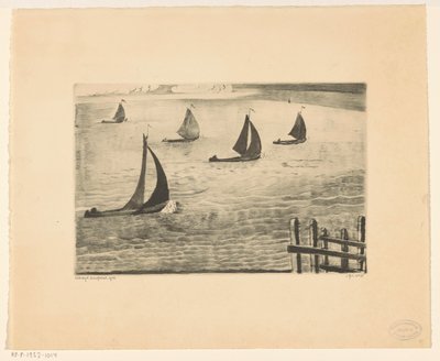 Saída da porta Sortie du port (título original) de Lodewijk Schelfhout (signed by artist)