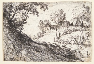 Aldeia no topo de uma colina de Lodewijk de Vadder