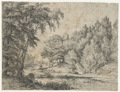 Paisagem com um rio sinuoso de Lodewijk de Vadder