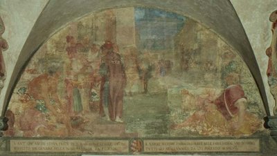 Santo Antonino Cria um Jovem da Família Filicaia dos Mortos (fresco) de Lodovico Buti