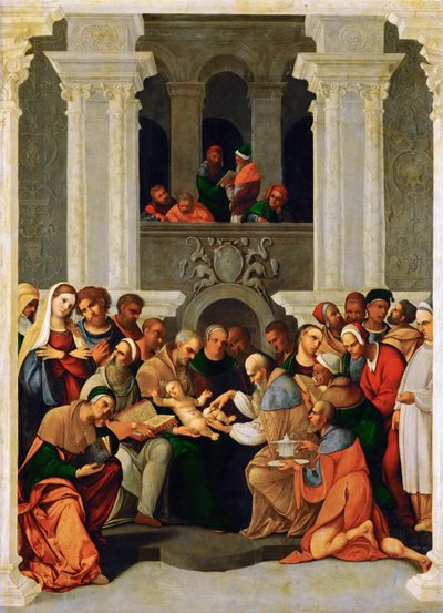 Renascença : La circision du Christ - Die Beschneidung Christi par Mazzolino, Ludovico (1480-1528) de Lodovico Mazzolino