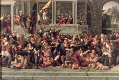 O Massacre dos Inocentes (painel) de Lodovico Mazzolino