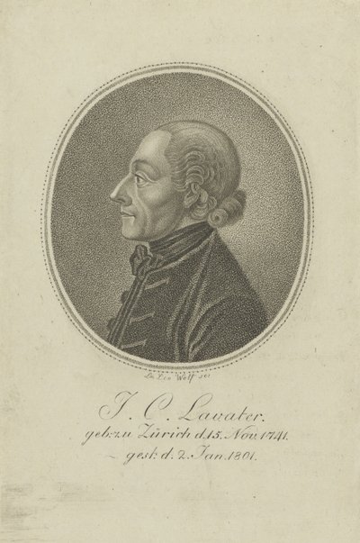Retrato do poeta e fisionomista Johann Kaspar Lavater 1741-1801, c. 1810 de Loeser Leo Wolf