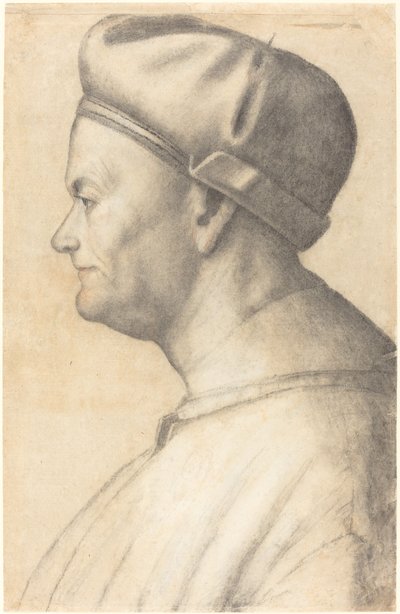 Perfil de um homem de Lombard 16th Century