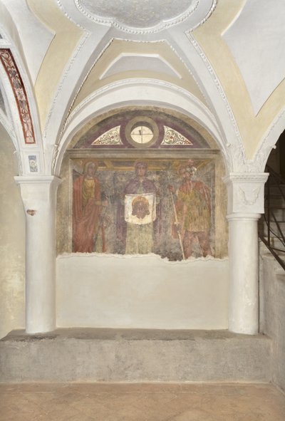 Verônica entre São Cristóvão e o Santo Cavaleiro de Lombard School