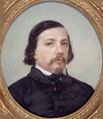 Retrato do poeta Théophile Gautier 1811-1872, 1850. de Léon Riesener
