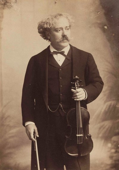 Retrato do violinista e compositor Pablo de Sarasate 1844-1908, c. 1895. de London . Photo studio Elliott and