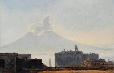 Vista de Nápoles com o Vesúvio de Léopold Robert
