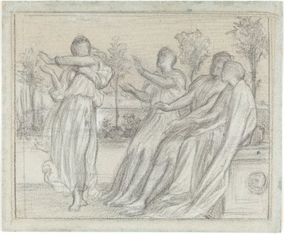 Estudo para "Greek Girl Dancing" de Lord Leighton Frederic