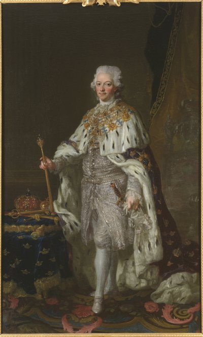 Gustave III de Suede - Retrato do Rei Gustav III da Suécia de Lorens the Younger Pasch