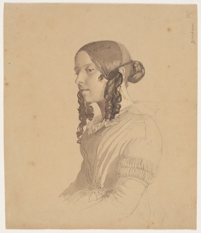 Retrato feminino (Helene v. Germadt) de Lorenz Frølich