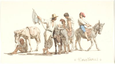 Italianos montam burros de Lorenz Frølich