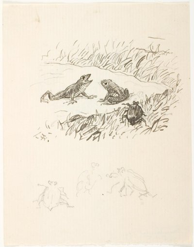 Ilustração de rascunho para Skarnbassen de Lorenz Frølich