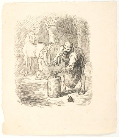 Rascunho de ilustração para Skarnbassen de Lorenz Frølich