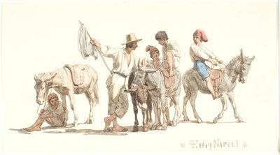 Italianos montam burros de Lorenz Frølich