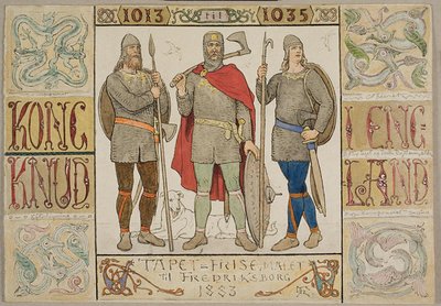 «Friso de papel de parede, pintado para Fredriksborg em 1883» de Lorenz Frølich