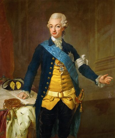 Retrato de Gustav III da Suécia, 1771 de Lorenz II Pasch