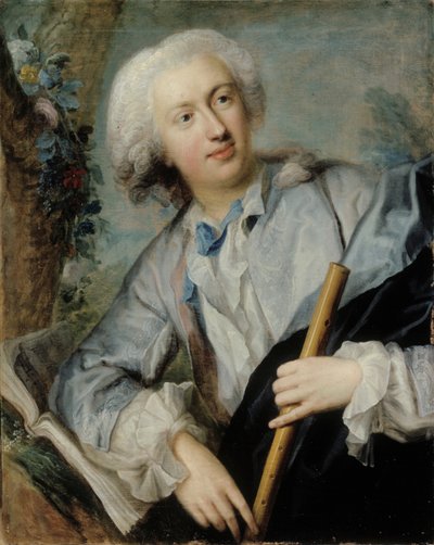 O tocador de flauta, 1734. de Lorenz Pasch the Elder