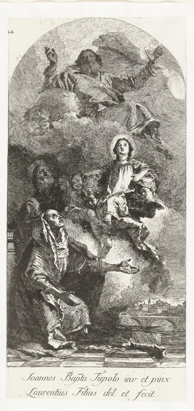 Os Santos Joachim e Anna com Deus Pai e a Virgem
Heilige Anna en Joachim conheceu Maria en God de Vader de Lorenzo Baldissera Tiepolo