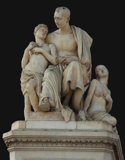 Monumento ao Conde Nikolai Nikitich Demidov na Piazza Demidoff em Florença, 1830-1850 de Lorenzo Bartolini