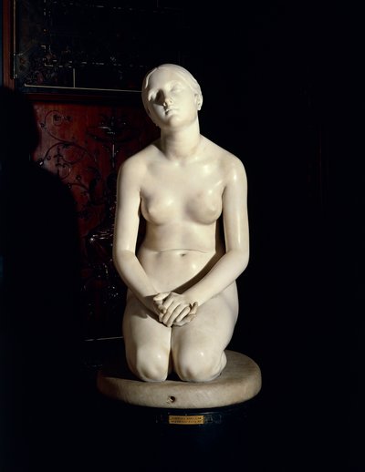 Confiança em Deus, por Lorenzo Bartolini (1777-1850), estátua em mármore de Lorenzo Bartolini
