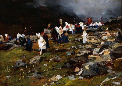 Procissão em Alta Montanha de Lorenzo Delleani