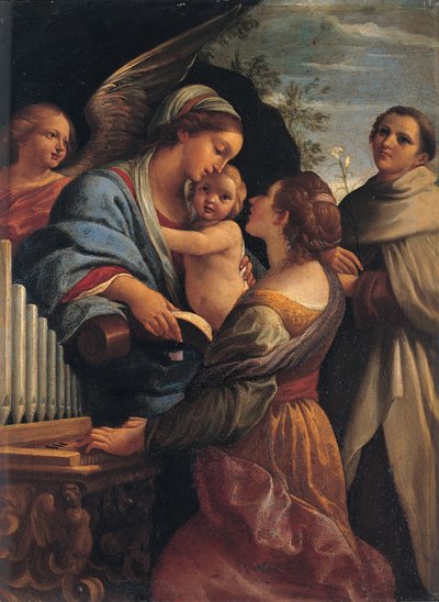 Italiano: Madona com o Menino e os Santos Cecília e Alberto Madona com o Menino, Santa Cecília e Santo Alberto de Lorenzo Garbieri