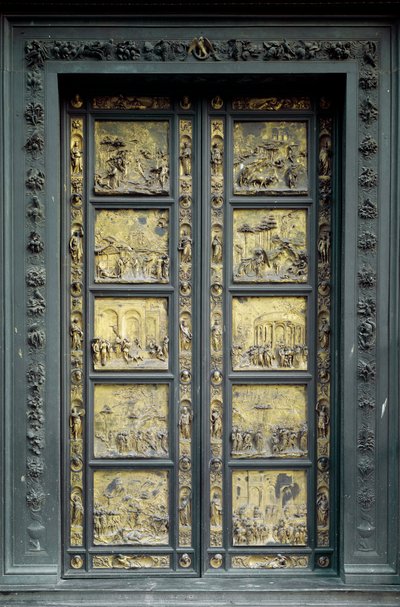 Porta do Paraíso, realizada por Ghiberti Lorenzo (1378-1443) de Lorenzo Ghiberti