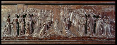 O Santuário de São Zenóbio, detalhe do relevo, c.1432-42 detalhe em bronze de 97641 de Lorenzo Ghiberti