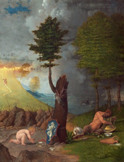 Alegoria da Virtude e do Vício, 1505. de Lorenzo Lotto