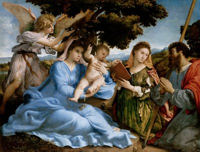 Nossa Senhora e o Menino com os santos Catarina e Tomé (sacra conversazione) de Lorenzo Lotto