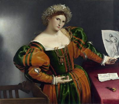 Retrato de um veneziano como Lucrezia de Lorenzo Lotto