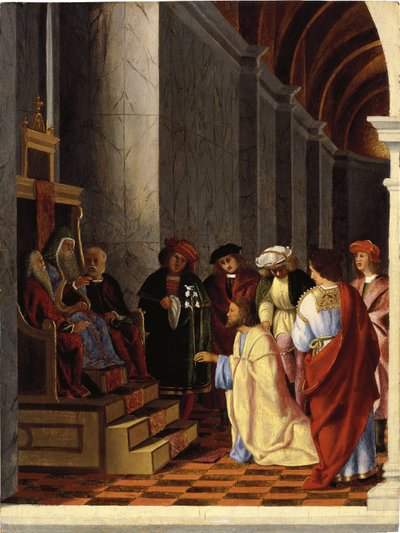 São José diante do sumo sacerdote de Lorenzo Lotto
