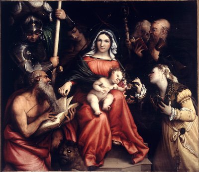 O Casamento Místico de Santa Catarina, 1524. de Lorenzo Lotto