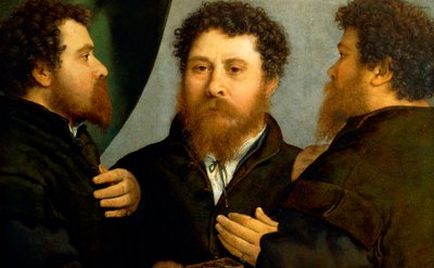 Triplo retrato de ourivesaria de Lorenzo Lotto (1480 ca- 1556), óleo sobre tela, 521x791 cm de Lorenzo Lotto