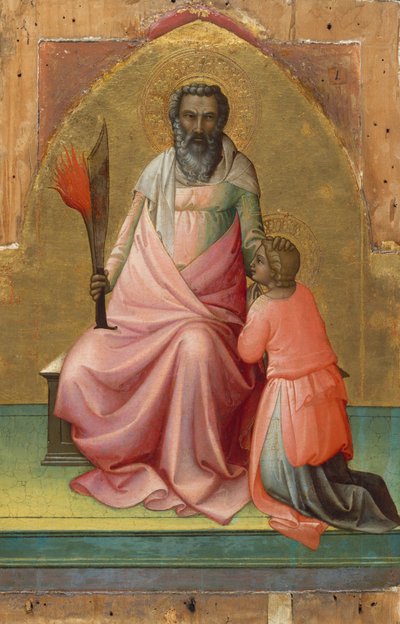 Abraão, c.1408-10 (têmpera sobre madeira, chão de ouro) de Lorenzo Monaco